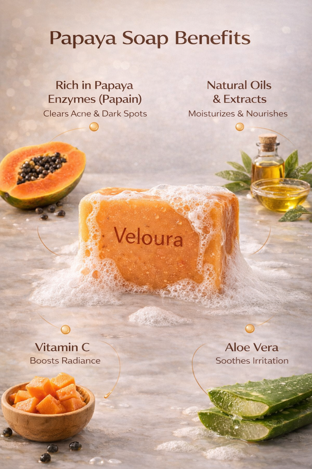 Papaya Glow Brightening Soap